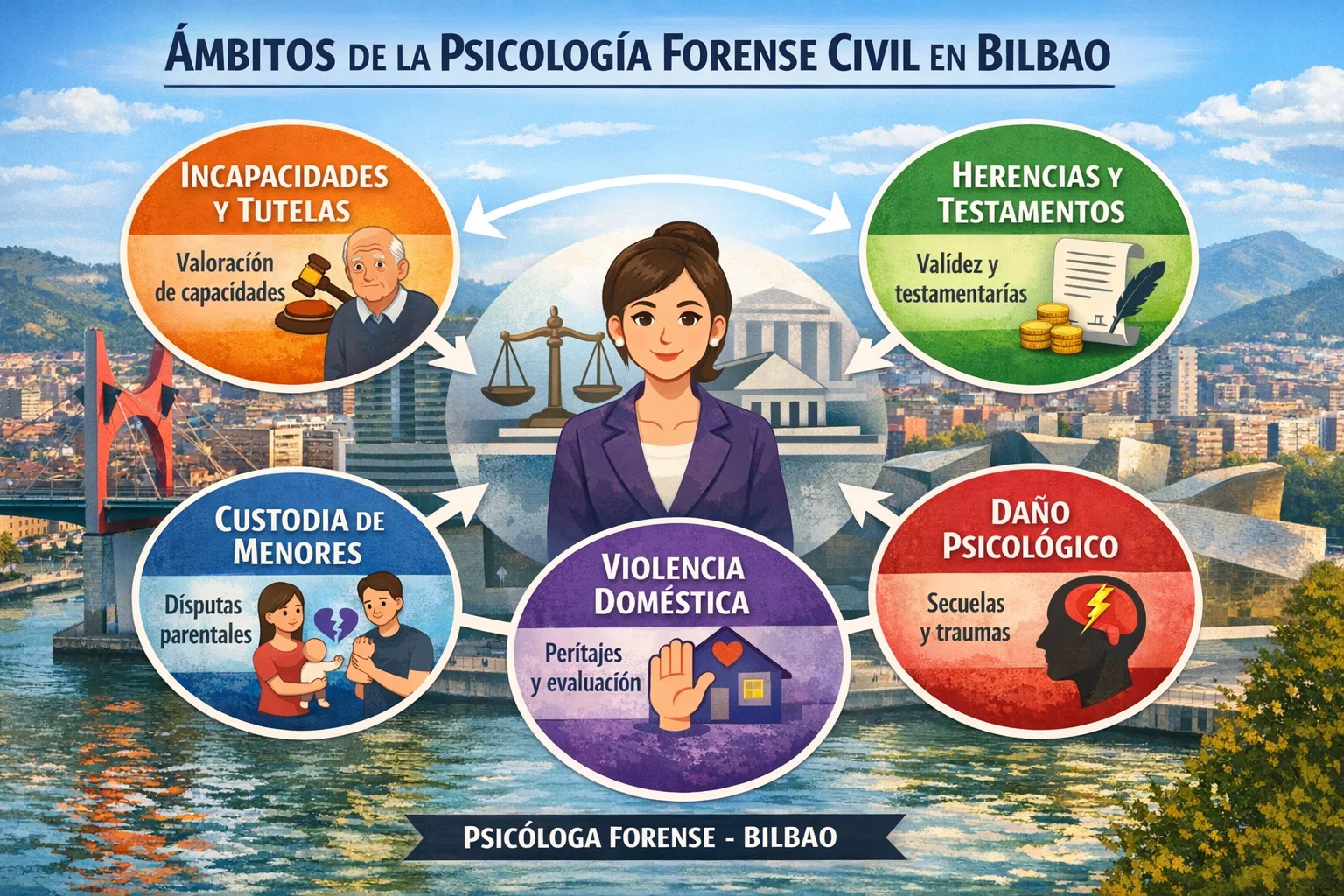 Ámbitos de la psicología forense civil en Bilbao
